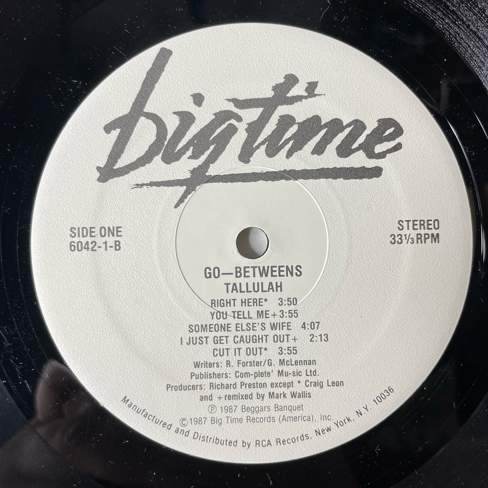 Винтажная виниловая пластинка LP Go Betweens Tallulah (США 1987)