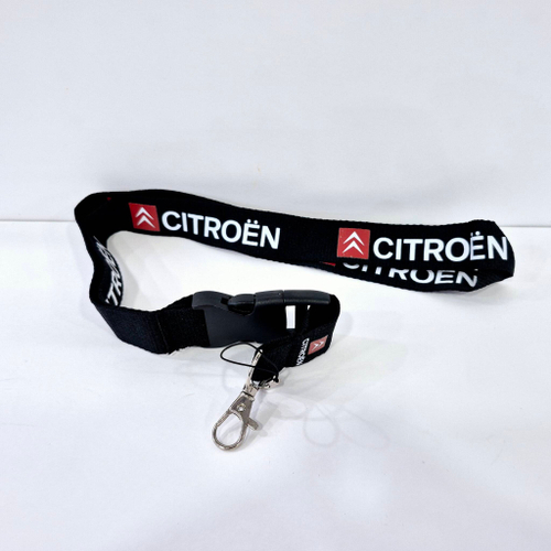 CITROEN (чёрный) Люкс / Брелок, шнурок для ключей на шею CITROEN (Ситроен), ланъярд, крафт, чёрный (1 шт)