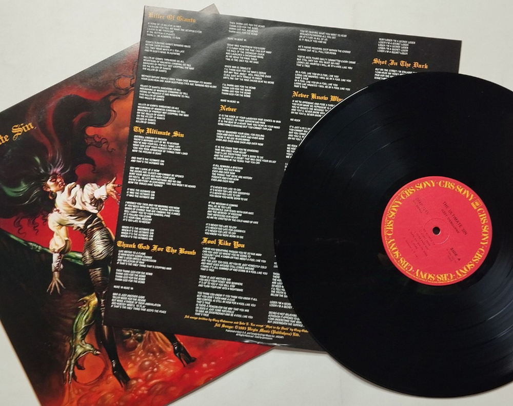 Винтажная виниловая пластинка LP Ozzy Osbourne The Ultimate Sin (Japan 1986) (No Obi)