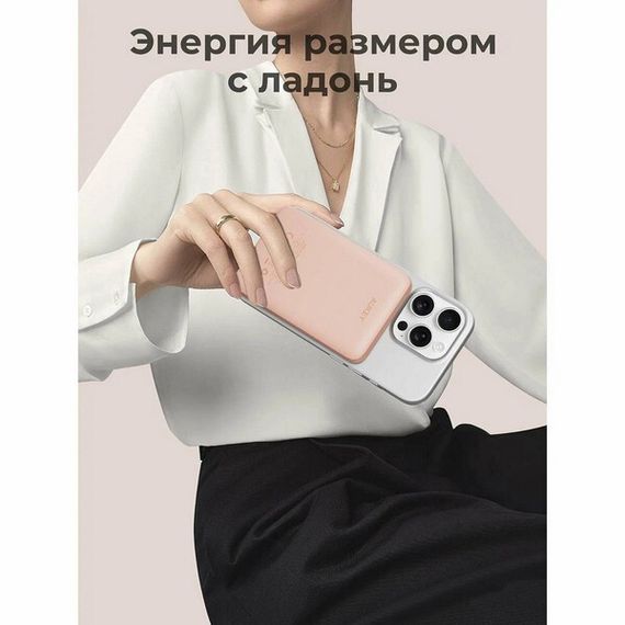 Внешний аккумулятор Aukey Magnetic 10000 мАч (APB-PB-MS04PK) Pink