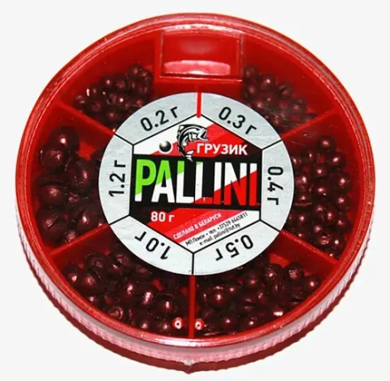 Набор грузил PALLINI 80 г, 0,2-1,2 г