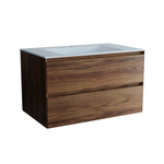 Тумба под раковину Vincea Luka 800 подвесная, 2 выкатных ящика soft-close, С.Oak