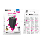 Borofone BAS83A Star PD20W+QC3.0 зарядное устройство набор (Type-C на Lightning) (black)
