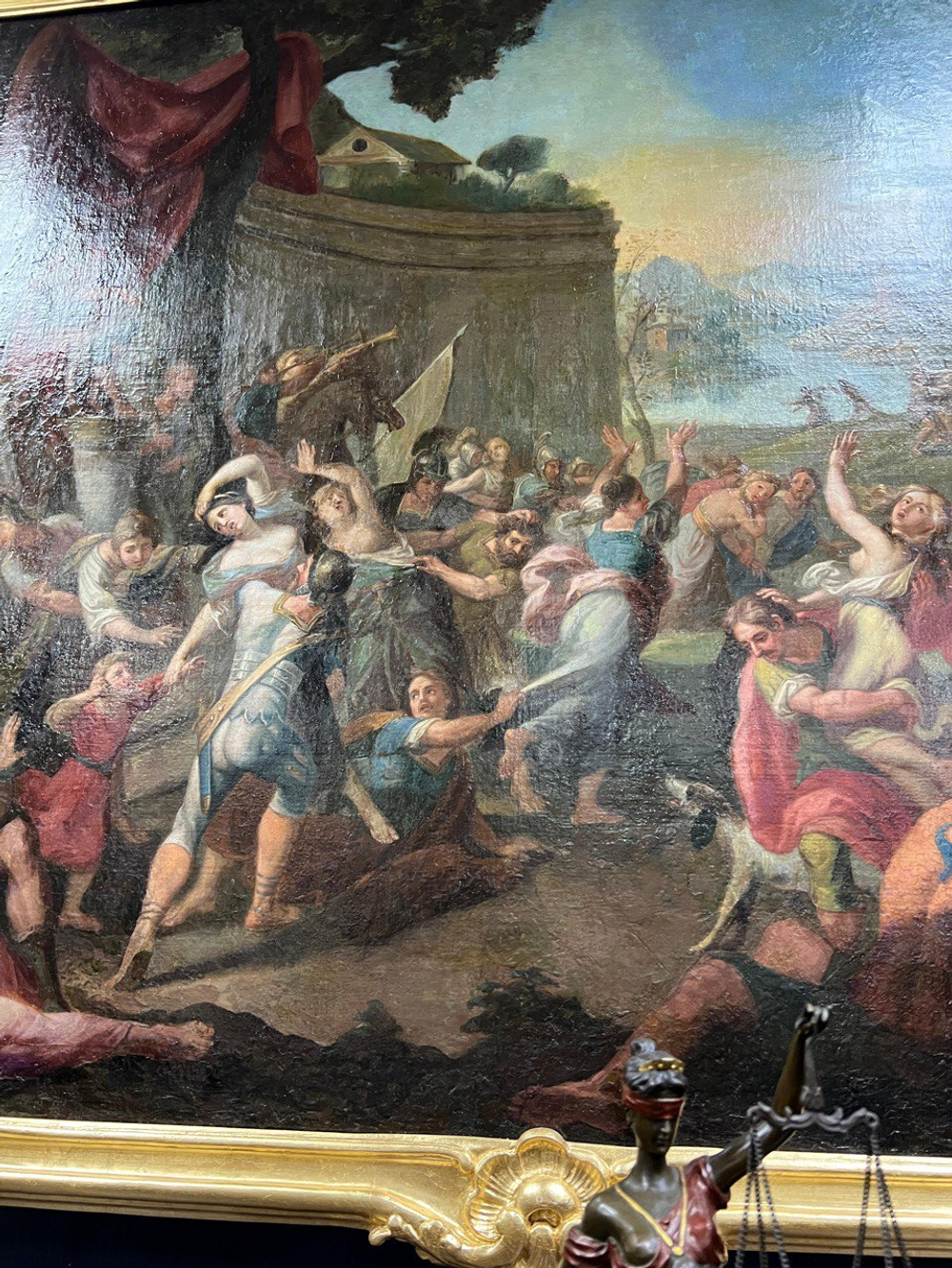 Антикварная картина «Похищение сабинянок»