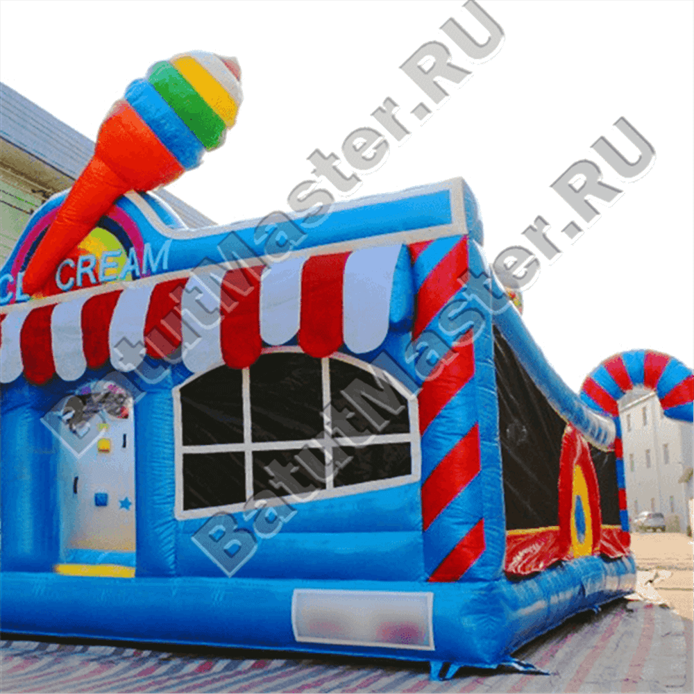 Коммерческий надувной батут "Мороженое" 6*6*3.5 м
