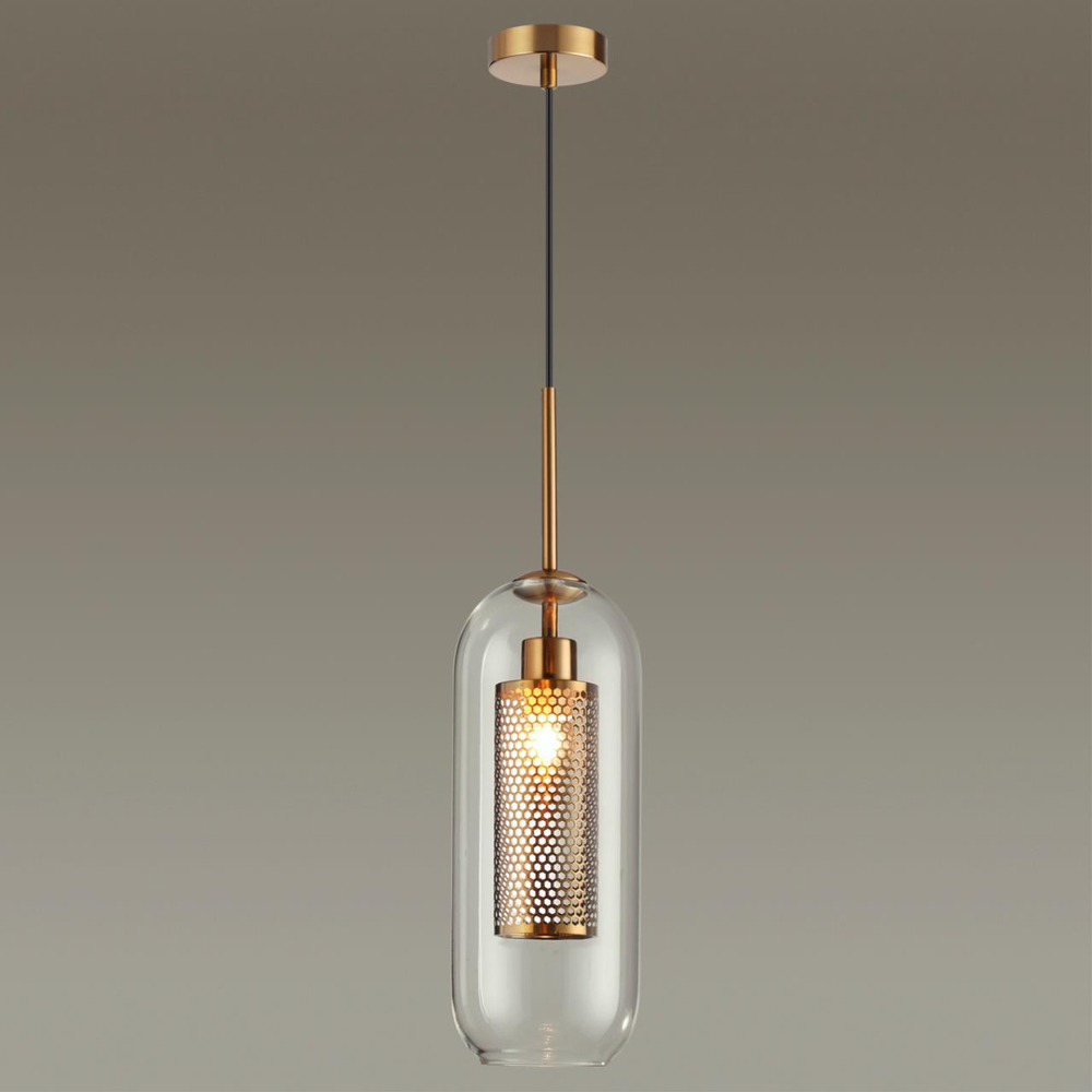 4940/1 PENDANT ODL22 401 античн.бронза/металл/прозрачный/стекло Подвес E27 1*40W CLOCKY