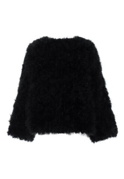 Шубка из пуха марабу короткая