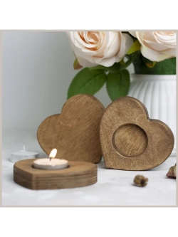 Подсвечник "Сердце" набор 3 штуки