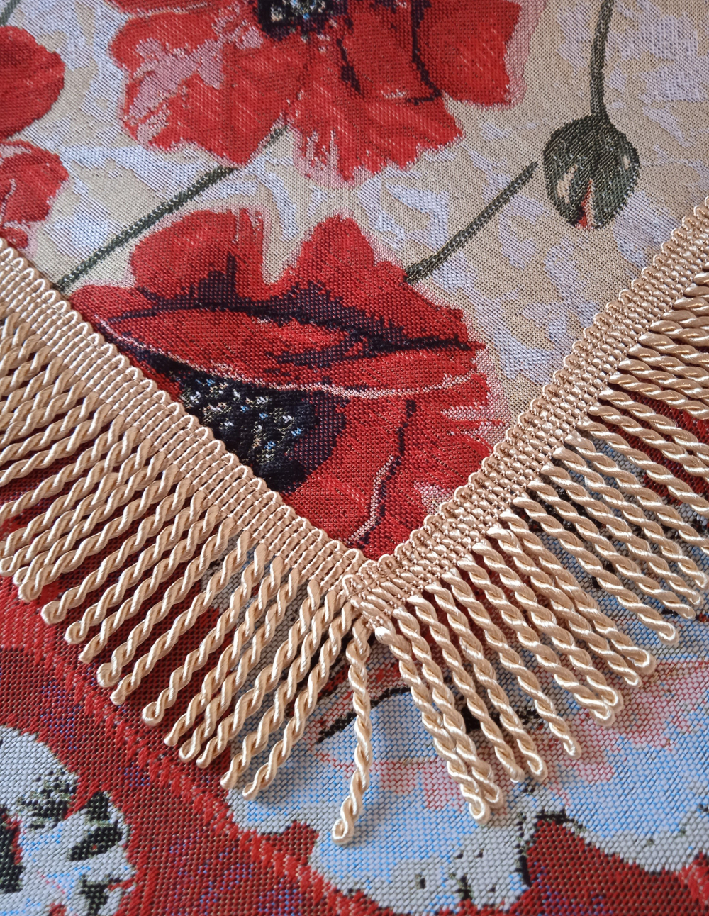 Гобеленовая скатерть Маки 160х200 см