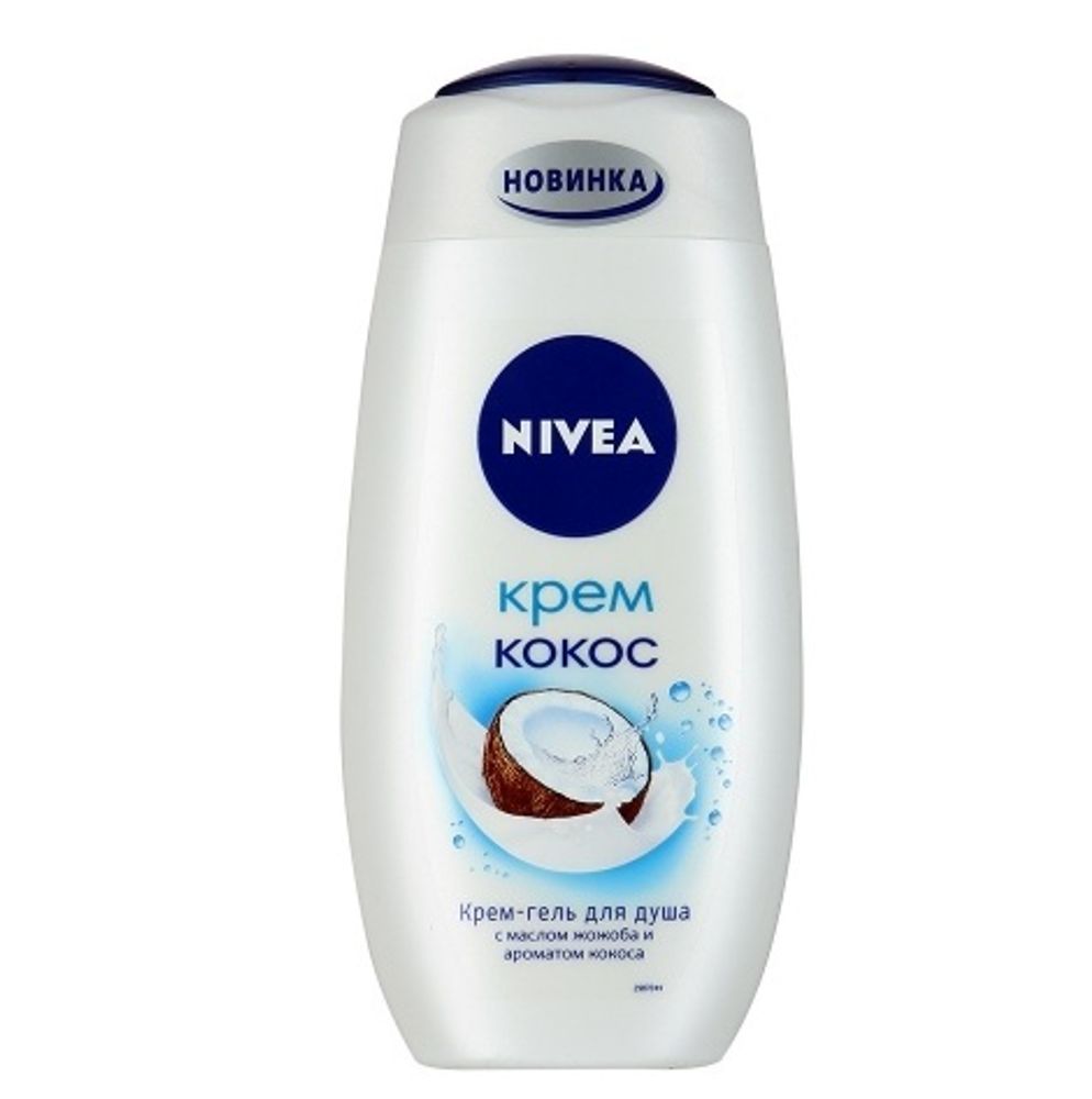 Nivea Крем-гель для душа Крем кокос, 250 мл