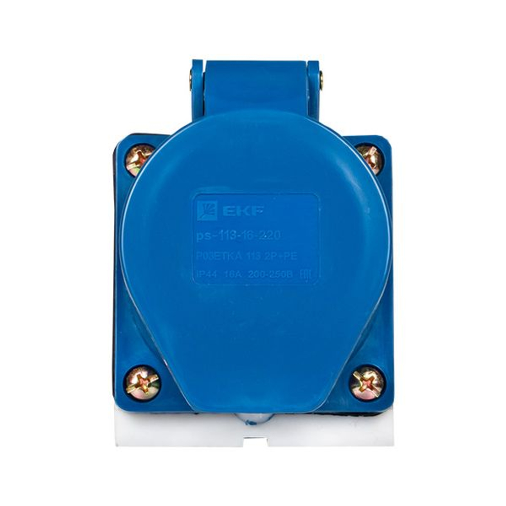 Розетка стационарная наружная 113 2Р+РЕ 16А 220В IP44 EKF