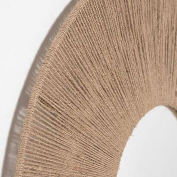 Круглое зеркало Damira из джута с натуральной отделкой Ø 60 см