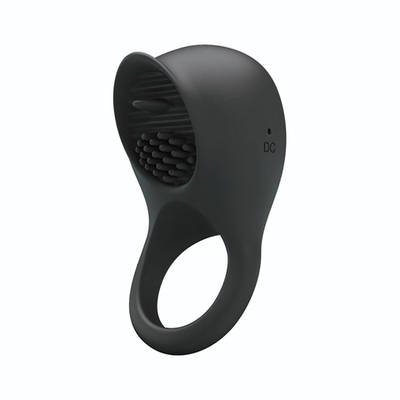 Черное эрекционное кольцо Ring Shaking II (Цвет: черный)