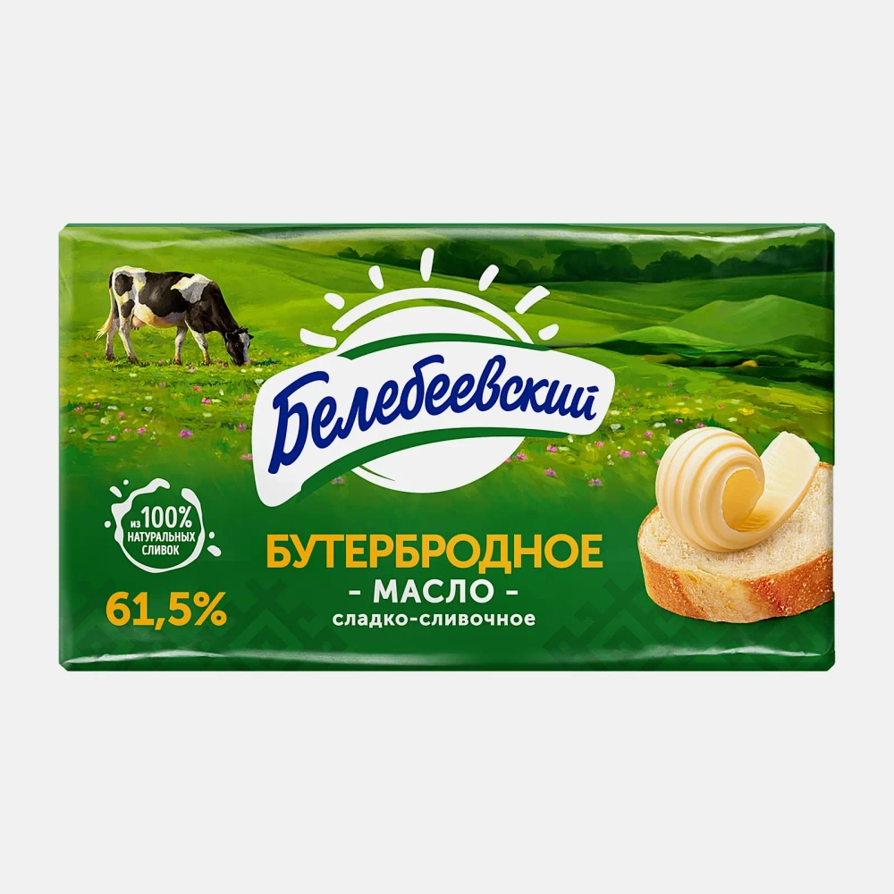 Масло сливочное Белебеевский Молочный Комбинат Бутербродное 61.5% 170г