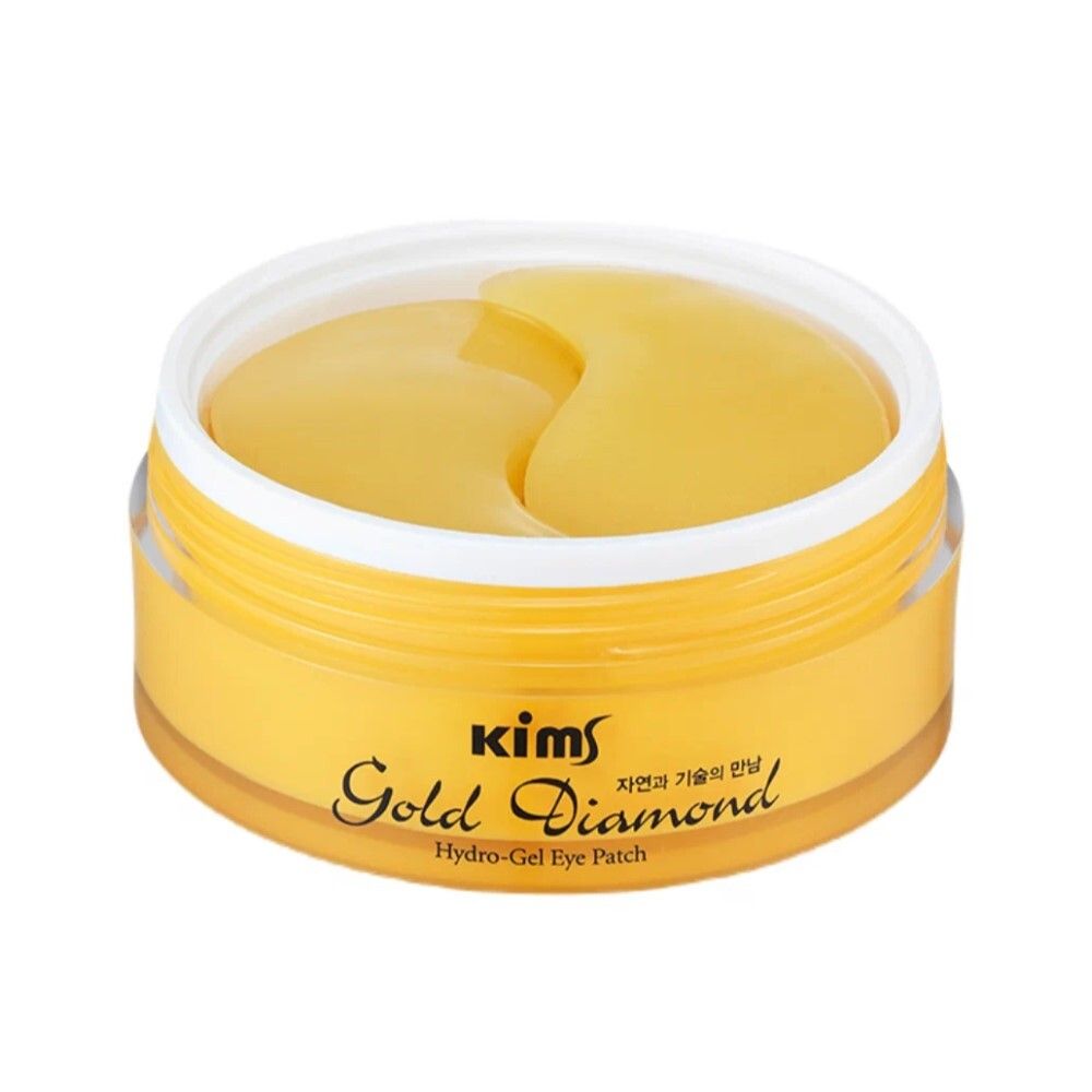 Гидрогелевые золотые патчи Kims Gold Diamond Hydro-Gel Eye Patch (60 шт. в баночке, размер L)