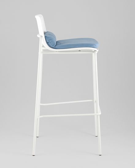 Стул барный Spain с подушкой белый