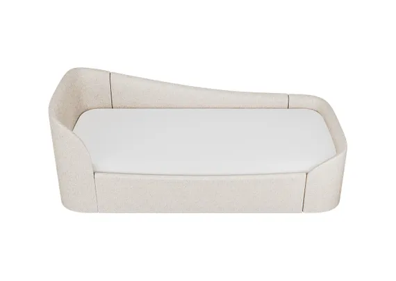 Диван-кровать KIDI Soft с низким изножьем 90*200 см (бежевый, рогожка)