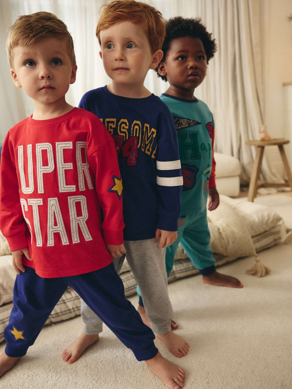 Пижама для мальчика Next B58-560, 3 шт., Красный, Синий, Бирюзовый
