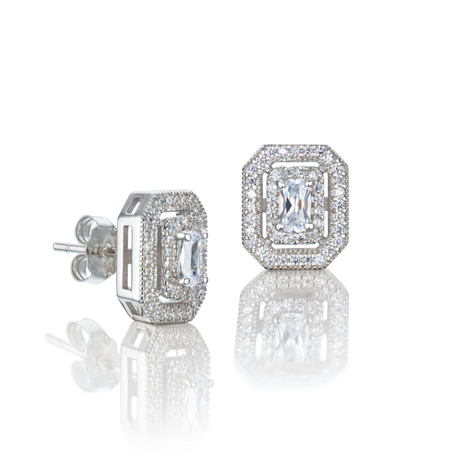 Серьги пусеты Jouets White