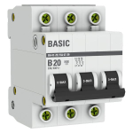 Автоматический выключатель 3P 20А (B) 4,5кА ВА 47-29 Basic
