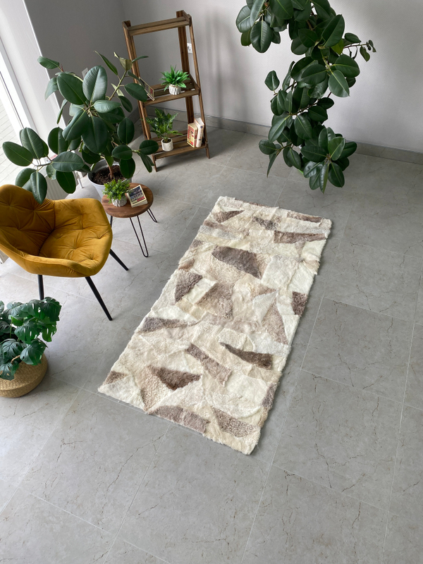 Меховой коврик накидка на кресло из овчины