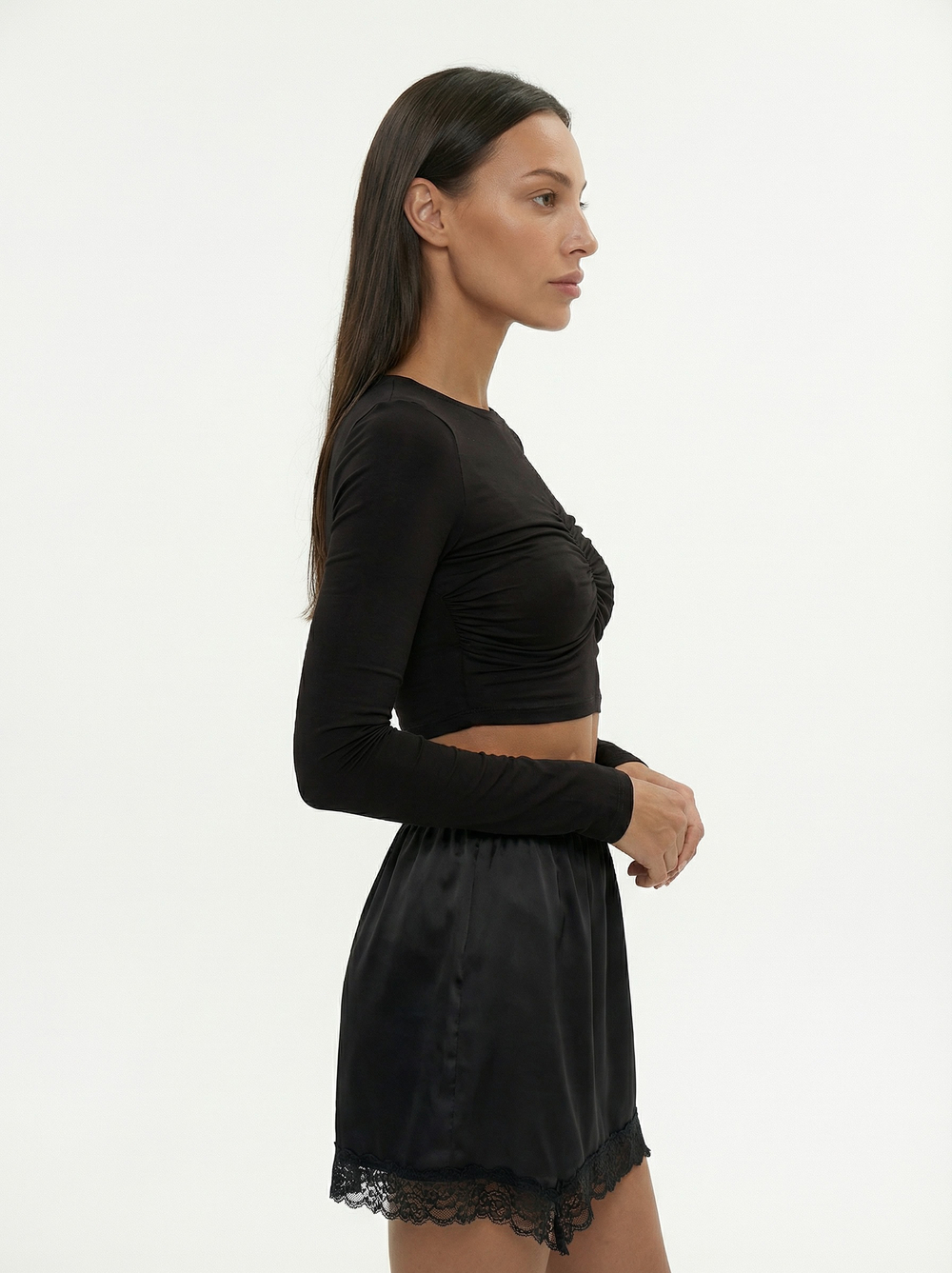 Юбка мини NUDE | Черный