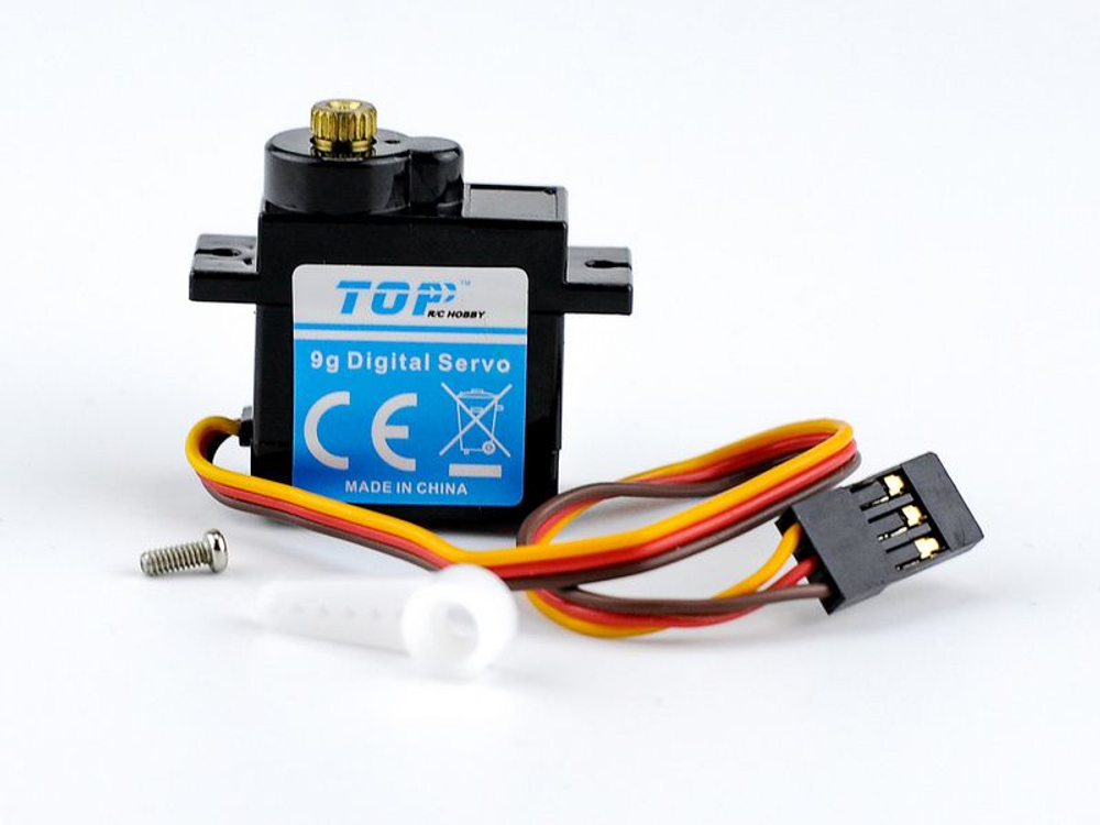Сервомашинка Top RC 9g для планера Lightning V1, V2, руль высоты, 150мм, надежная и легкая, идеальна для моделирования