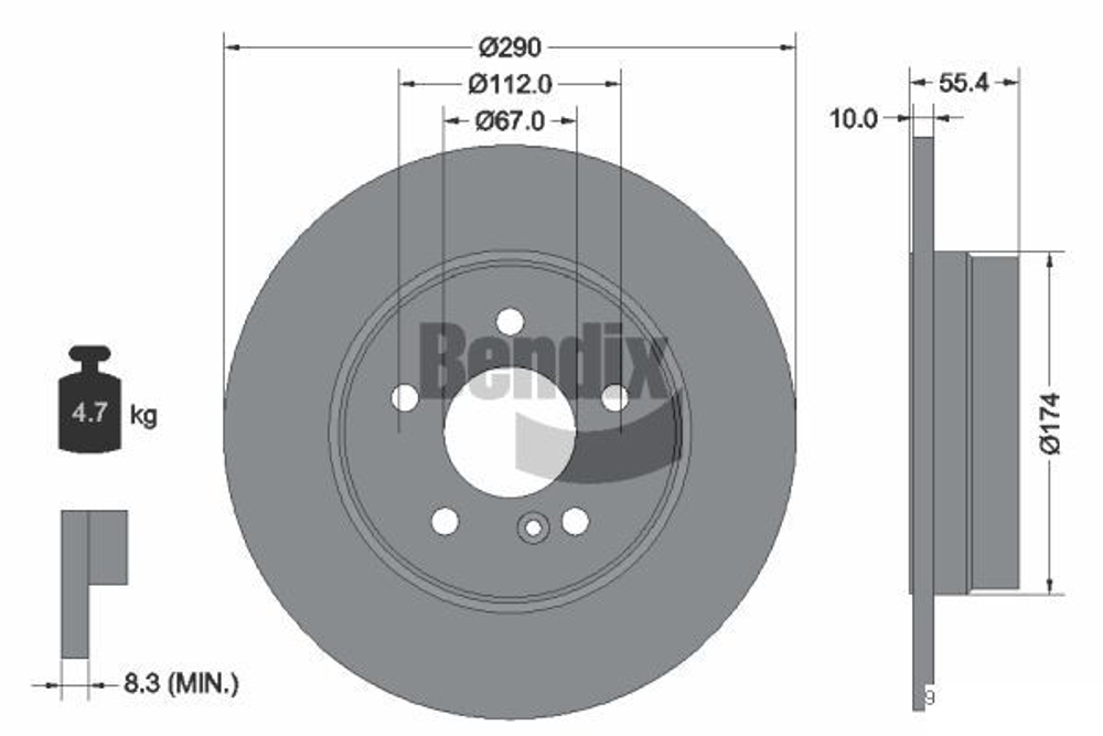 BENDIX Braking - BDS1230-BEN - Brake Disc