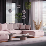 3-х местный нераскладной диван с кушеткой SOHO 813/802