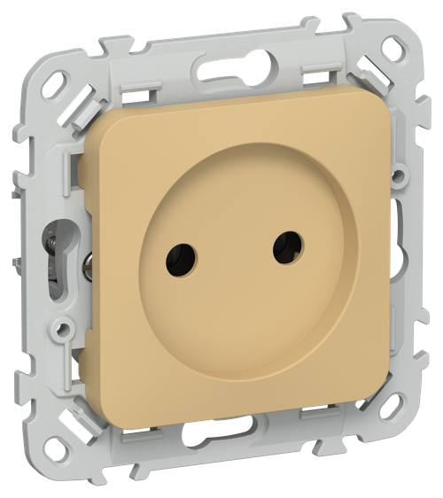 FLITE Розетка без заземления без защитных шторок безвинтовое крепление 10А РС01-1-ФлШм шамуа IEK