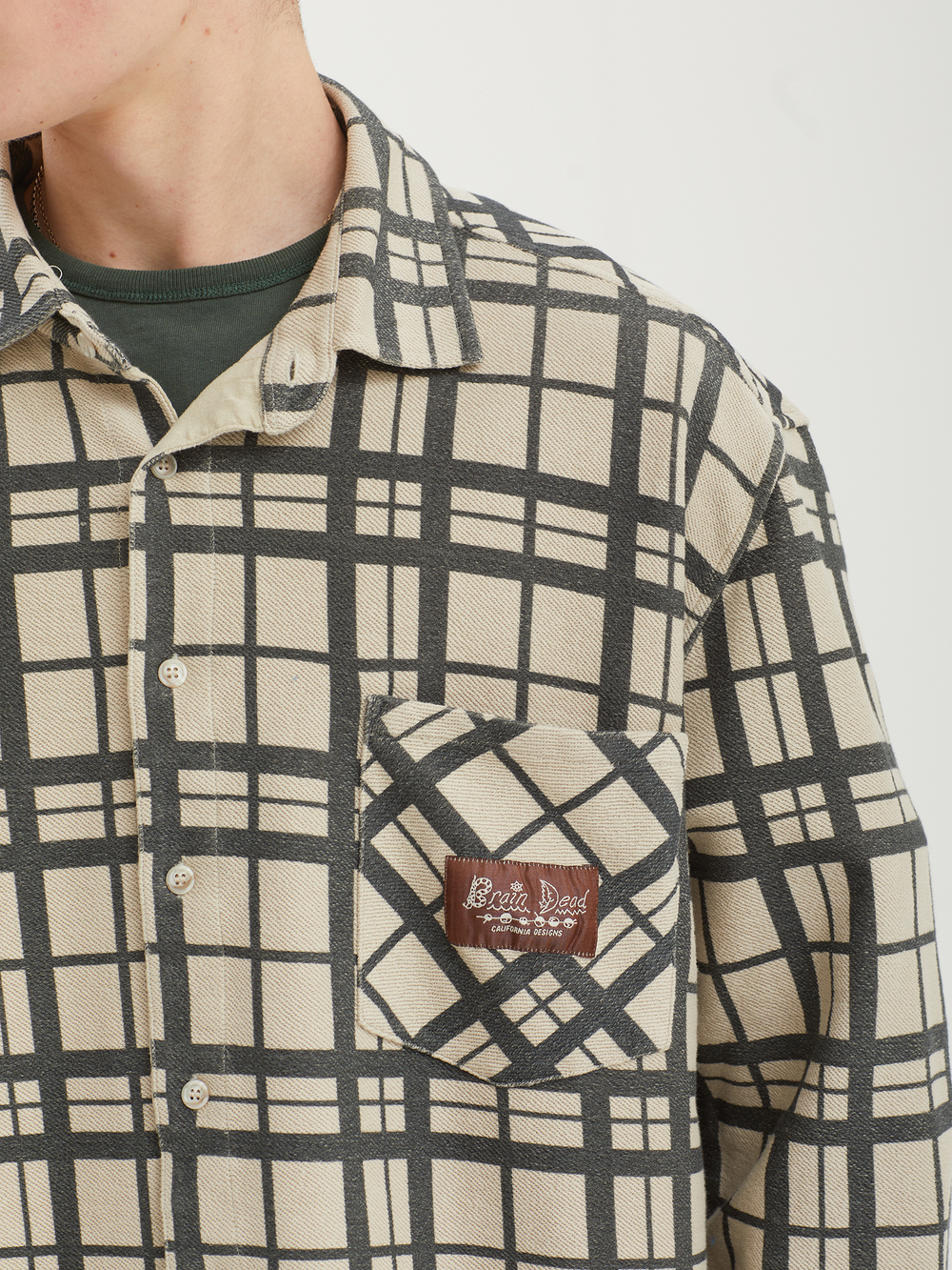 Мужская Рубашка Plaid French Terry