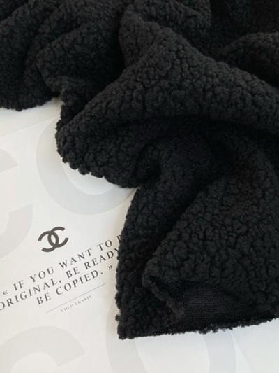 ЧЕРНЫЙ - Шерпа с жестким завитком (1250)