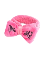 COSMETIC BANDAGE - ПОВЯЗКА ДЛЯ ВОЛОС С НАДПИСЬЮ OMG РОЗОВАЯ, 1 ШТ.