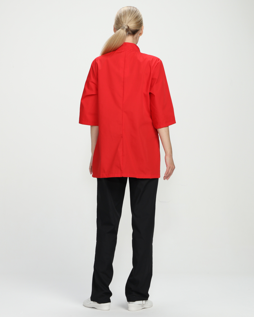 Костюм женский повара Шеф (тк.ТиСи), черный/красный