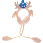 Наушники меховые с двигающимися ушками «Santa's Friend», цвет бежевый ( подвес Ultramarine)