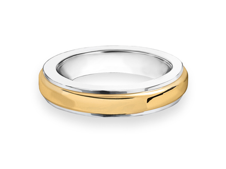 Обручальное кольцо комбинированное двухцветное