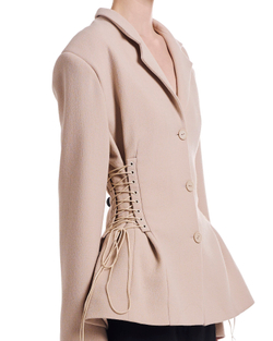 Жакет Croix (круа) бежевый завязки на талии