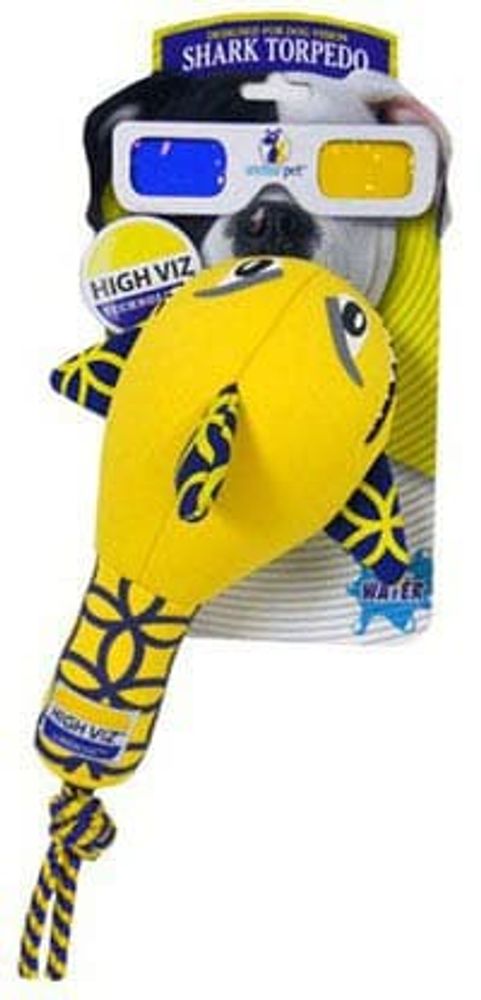 R2P игрушка для собак High-Viz "Акула" неопреновая для игр на воде 24 см