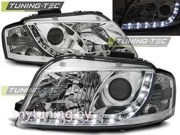 Передние фары Audi A3 8P daylight chrome