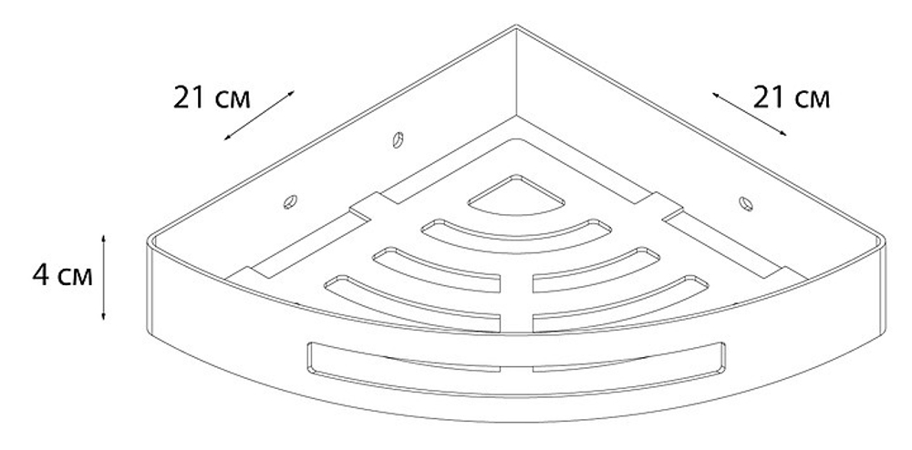 "HOTEL" Полка угловая одноэтажная FX-31003A