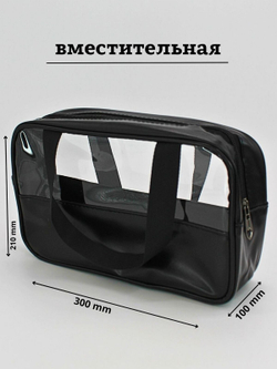 Косметичка с прозрачным окном, цвет черный (С0031-317)