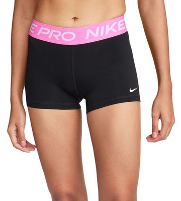 Женские Шорты теннисные Nike Pro 365 Short 3in - black/playful pink/white