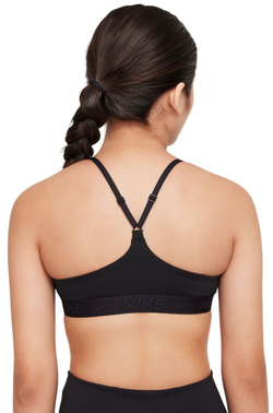 Теннисный бюстгальтер dziewczecy Nike Girls Indy Sports - Black