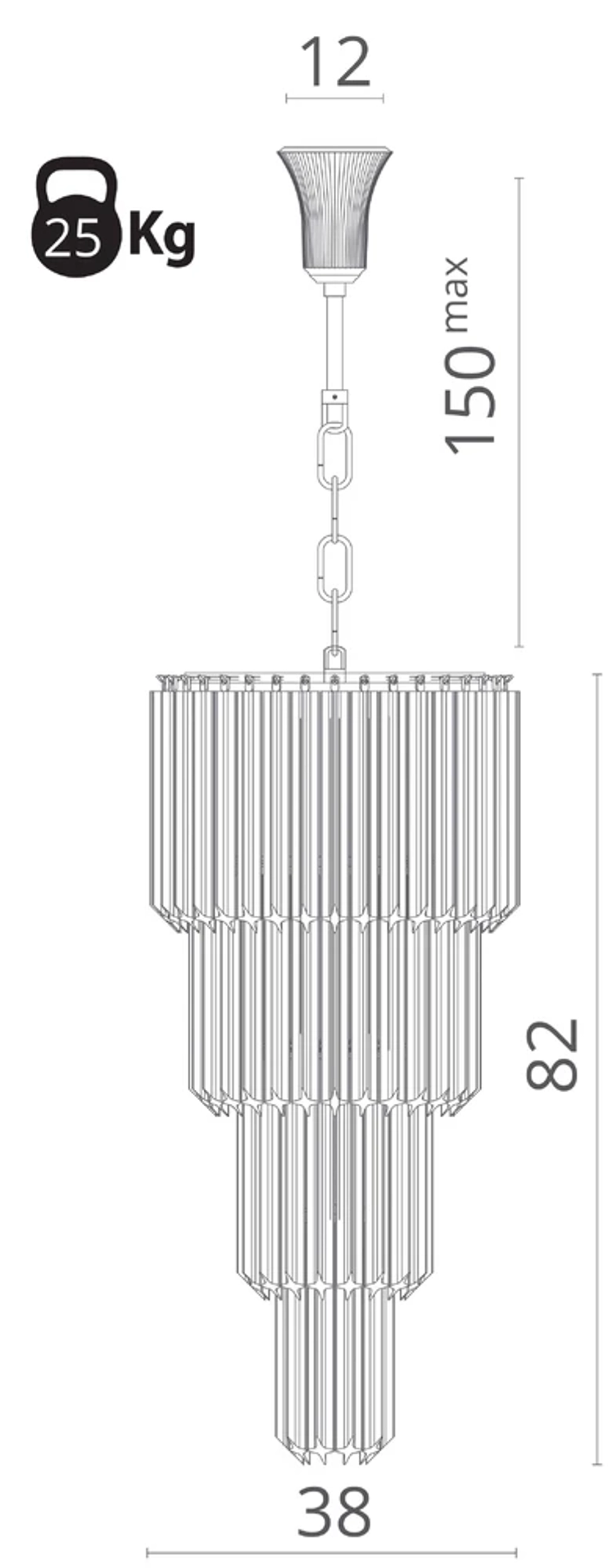 Подвесная люстра Divinare FRIZZANTE 1681/01 SP-9