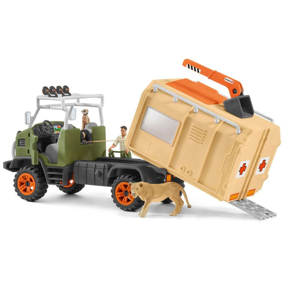 Schleich S 42475 — Игровой набор Schleich грузовик спасения животных 45 деталей — фото 9
