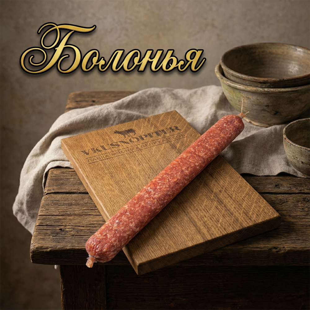 Сырокопченая колбаса Болонья