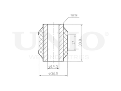 Сайлентблок внутренний задней поперечной тяги UNIO RMP-20157