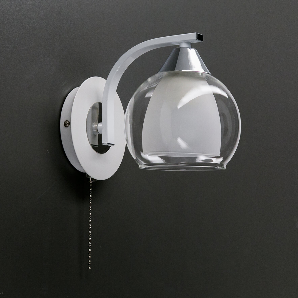Citilux Кристи CL152310 Бра с выключателем Белое Хром
