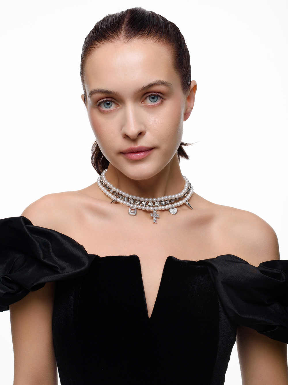 Чокер "Delicacy Shine" cotton pearl White