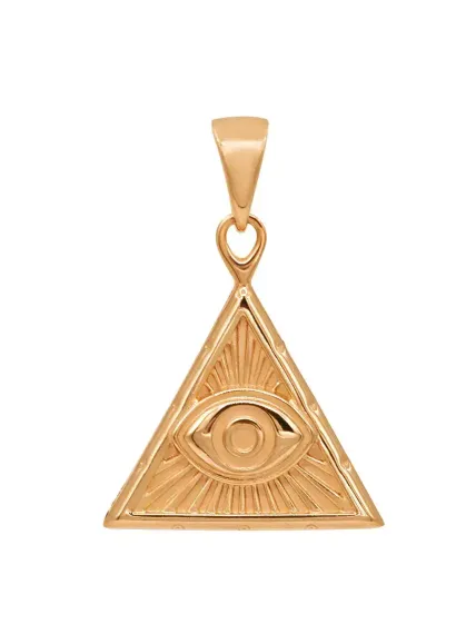 Подвеска «Всевидящее Око» из серебра с позолотой, вид спереди
